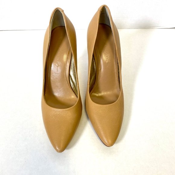 Banana Republic 9 Leather Pumps Heels Nude Tan - Picture 3 of 11